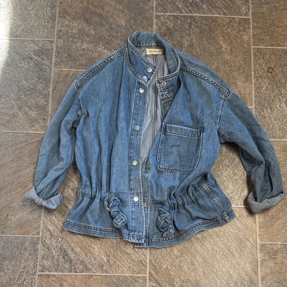 Madewell Blue Jean Jacket with Cinched Waist